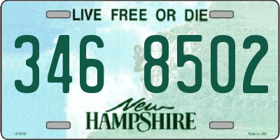NH license plate 3468502