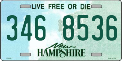 NH license plate 3468536