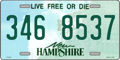NH license plate 3468537