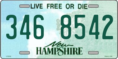 NH license plate 3468542