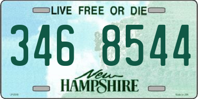 NH license plate 3468544