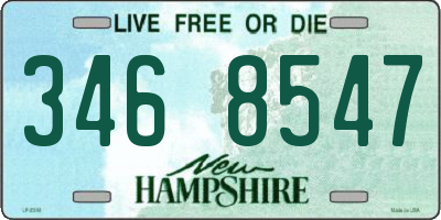 NH license plate 3468547