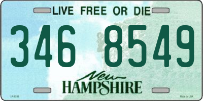 NH license plate 3468549