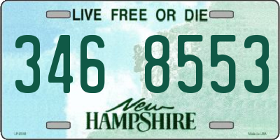 NH license plate 3468553