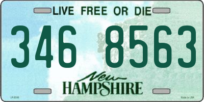 NH license plate 3468563