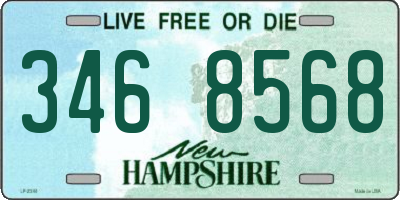 NH license plate 3468568