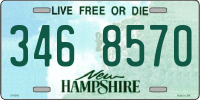 NH license plate 3468570