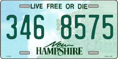 NH license plate 3468575