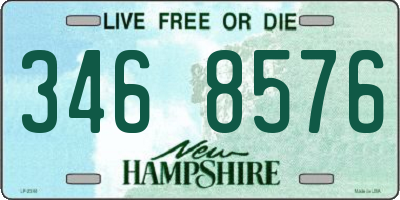 NH license plate 3468576