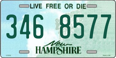 NH license plate 3468577