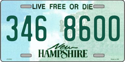 NH license plate 3468600
