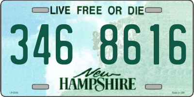 NH license plate 3468616