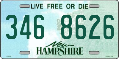 NH license plate 3468626