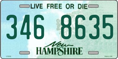 NH license plate 3468635