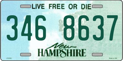 NH license plate 3468637