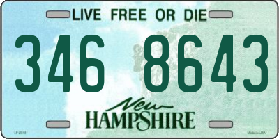 NH license plate 3468643