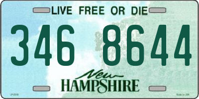 NH license plate 3468644