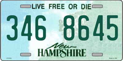 NH license plate 3468645