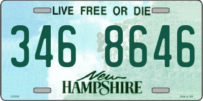 NH license plate 3468646
