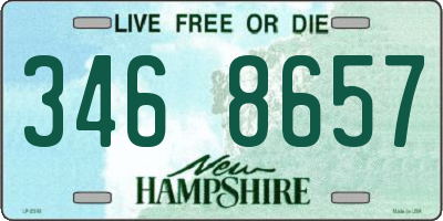 NH license plate 3468657