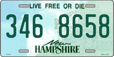 NH license plate 3468658