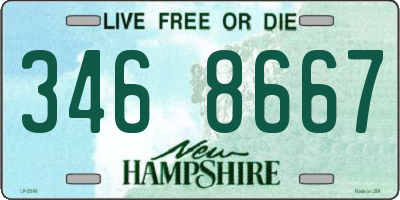 NH license plate 3468667
