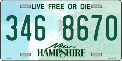 NH license plate 3468670
