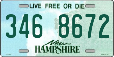NH license plate 3468672