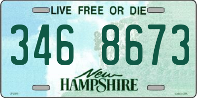 NH license plate 3468673