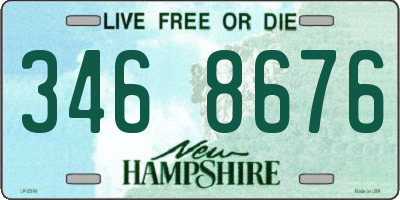 NH license plate 3468676