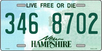 NH license plate 3468702