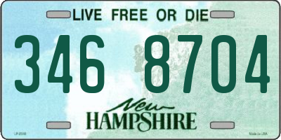 NH license plate 3468704