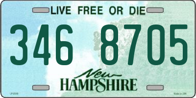 NH license plate 3468705