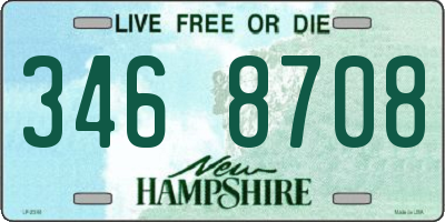 NH license plate 3468708