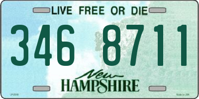 NH license plate 3468711