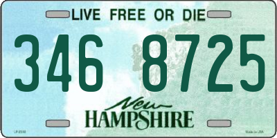 NH license plate 3468725