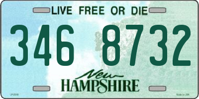 NH license plate 3468732