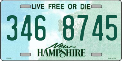 NH license plate 3468745