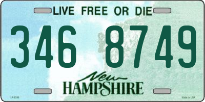 NH license plate 3468749