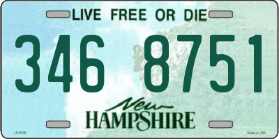 NH license plate 3468751