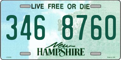 NH license plate 3468760