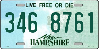 NH license plate 3468761