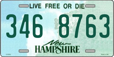 NH license plate 3468763