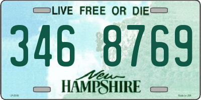 NH license plate 3468769
