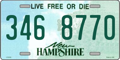 NH license plate 3468770