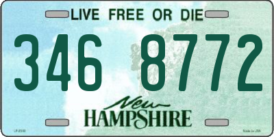 NH license plate 3468772