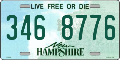 NH license plate 3468776