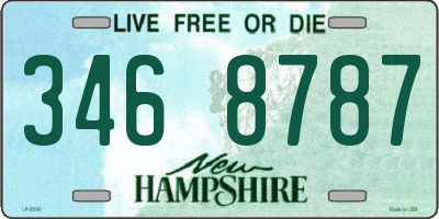 NH license plate 3468787