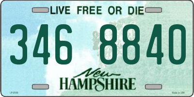 NH license plate 3468840