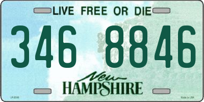 NH license plate 3468846
